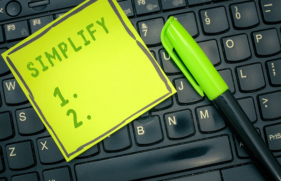 Keep content clear and simple